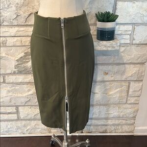 Banana Republic Green Midi Pencil Skirt with Slit